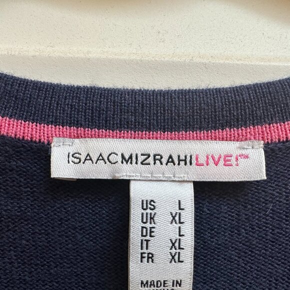 Isaac Mizrahi Live! Curved Hem Button Front Cardigan L - Picture 2 of 2